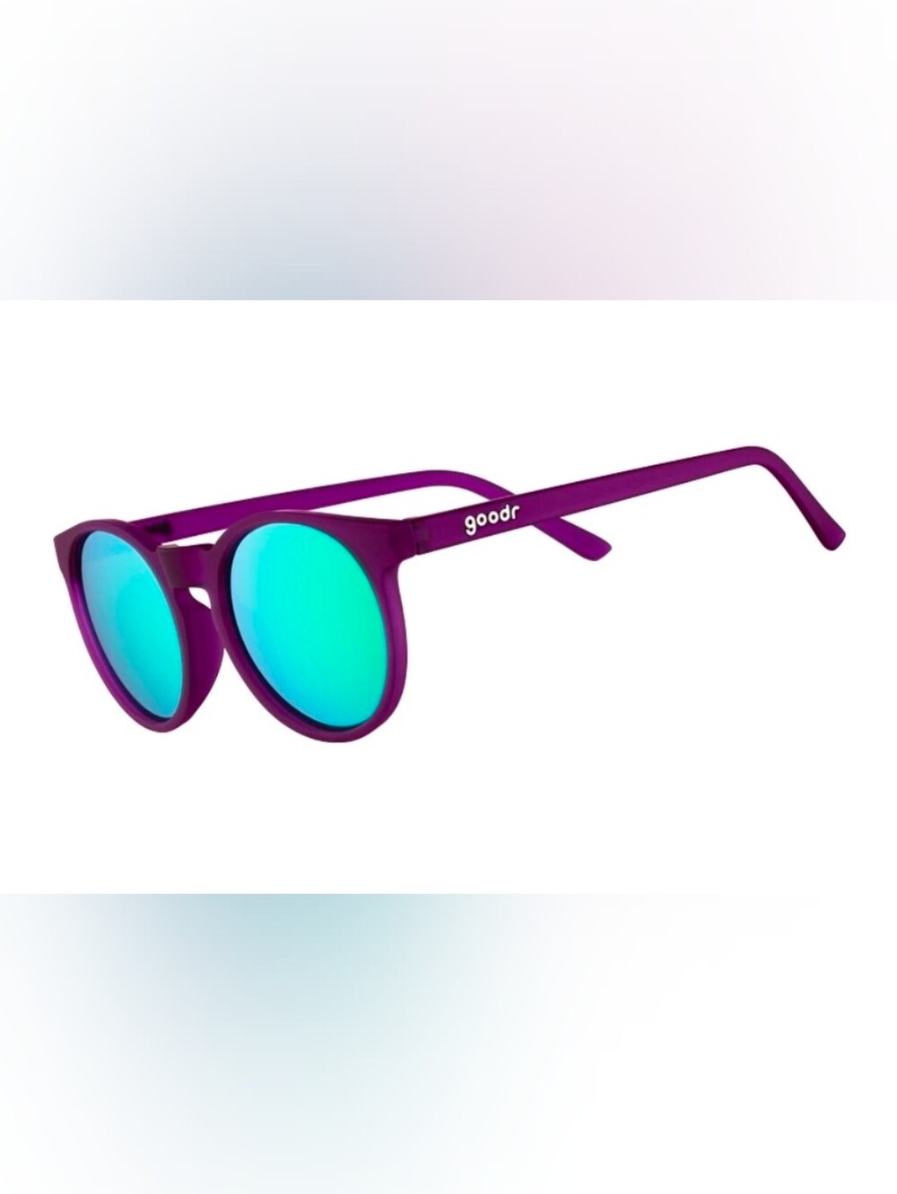 Brand New Goodr Circle G Thanks, They're Vintage Purple Sunglasses Mirrored Lens